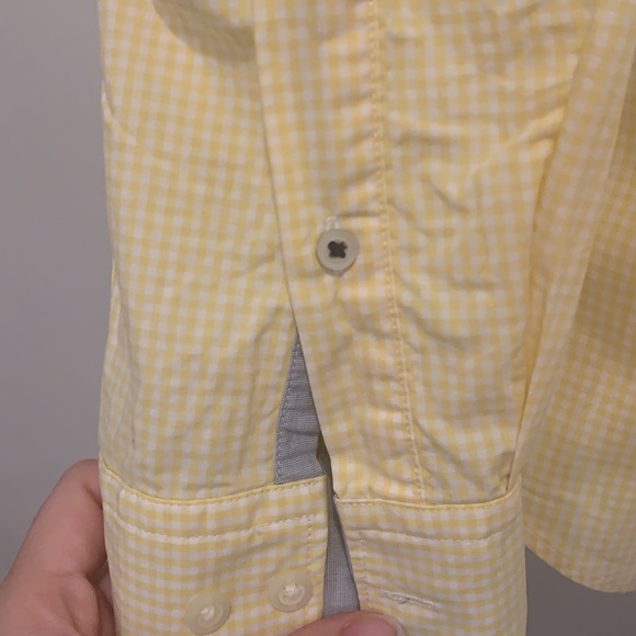 Men's Banana Republic Yellow Gingham Buttondown Shirt Size S - Picture 5 of 7